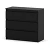 STIV Möbel | Kommode Schwarz Matt 80x33,5x71,5 cm | 3 Produktbild-Vorschau 1