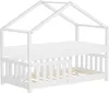 ML-Design Kinderbett Hausbett 70x140 cm Weiß mit Matratze Produktbild-Vorschau 1