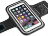 A close-up shot of a smartphone in a black armband holder. Produktbild-Vorschau