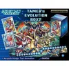 A promotional image for a Digimon Tamers Evolution Box 2, featuring artwork of various Digimon characters and the product box. Produktbild-Vorschau
