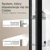 K-Möbel Gablota wisząca czarna (80x60x25 cm) z 2 półkami Podgląd zdjęcia produktu 4