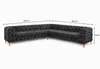 Ecksofa Moet L-Form dunkelgrau 323x323 cm groß – Produktbild-Vorschau 2