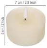 LED Teelichter 7x6cm mit Timer Wachs 2 Stück Creme / Produktbild-Vorschau 7