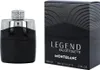 A bottle of Mont Blanc Legend eau de Toilette and its packaging are displayed side-by-side. Podgląd zdjęcia produktu