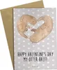 Mr. & Mrs. Panda babykarte Otter Valentine - Grau Pastell - Produktbild-Vorschau 1