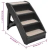 vidaXL ¦ klappbare Hundetreppe in Schwarz ¦ 62 x 40 x 49,5 Produktbild-Vorschau 11