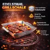 Grillschale Edelstahl 34x30x6 cm – Grillkorb für Gemüse & Produktbild-Vorschau 3