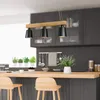 ZMH Pendelleuchte  Schwarz 3 Flammig  Esstisch Holz Produktbild-Vorschau 9