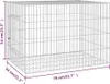 vidaXL Gabbia per conigli 78x54x54 cm Ferro zincato Anteprima dell’immagine prodotto 7