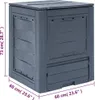 vidaXL Záhradný kompostér sivý 60 x 60 x 73 cm 260 L Náhľad obrázku produktu 6