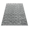 Hochflor Teppich PISA Grau 200 cm Rund Produktbild-Vorschau 4