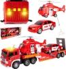 Malplay Feuerwehr Lkw Hubschrauber Auto Spielfahrzeuge 1:16 Produktbild-Vorschau 1