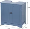 Szafka pod umywalkę z półką - biała płyta MDF, wycięcie na Podgląd zdjęcia produktu 3