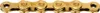 A close-up, straight-on view of a gold-colored bicycle chain. Náhled obrázku produktu