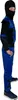 A child wearing a blue and black ninja costume, shown from the side. Produktbild-Vorschau