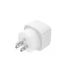 A white travel adapter with two prongs is shown against a white background. Produktbild-Vorschau