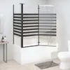 Parawan Wannowy W Paski, 120X68X130 Cm, Szkło Hartowane Podgląd zdjęcia produktu 2
