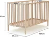 WEBABY - Klappbares Babybett 60x120cm Buche Natur Produktbild-Vorschau 5