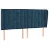 vidaXL Tête de lit avec oreilles bleu foncé 183x23x118/128 Voir les images du produit 1