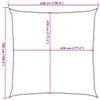 Stínicí plachta 160 g/m² béžová 5 x 5 m HDPE Náhled obrázku produktu 10