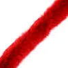 Fellborte ab 1m x 1,5 cm Meterware Fellbesatz Kunstfell Kunstpelz Fellstrang Fellstoff für den Pulli rot Produktbild-Vorschau