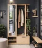 AX LIVING Garderobe Nemrut Holzoptik mit Spiegel – Produktbild-Vorschau 8