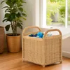 KRINES HOME Rattanowy stołek z miejscem do przechowywania Podgląd zdjęcia produktu 2