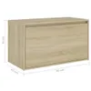Panca da ingresso vidaXL 80x40x45 cm in legno di rovere Anteprima dell’immagine prodotto 8