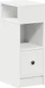 A white bedside table with a drawer and open shelves. Anteprima dell’immagine prodotto