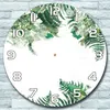 Wanduhr aus Glas Rund fi 30 Grüne Blätter Quarz Deko Produktbild-Vorschau 1