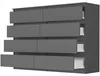 Nowoczesna Komoda 140Cm Szafka 8 Szuflad R-140-S8 Antracyt Podgląd zdjęcia produktu 6