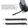 A close-up of a gaming headset microphone and two replacement microphone shafts. Voir les images du produit