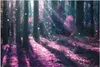 Wallario Wandbild Fantasie im Wald - Pinke Blumen in der Produktbild-Vorschau 1