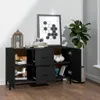 vidaXL Kredens czarny 100x36x60 cm materiał drewnopochodny Podgląd zdjęcia produktu 2