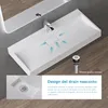 doporro Lavabo da Appoggio Bagno Sospeso Lavandino Anteprima dell’immagine prodotto 3