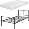 A mattress is shown above a bed frame. Voir les images du produit