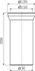 WC-Anschluss Anschlussstutzen L 350 mm Abfluß weiß DN Produktbild-Vorschau 3
