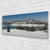 Acrylglasbilder 125x50 Wandbild Druck Schnee See Wald Produktbild-Vorschau 2