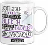 Snowboarderin Geschenk Becher Tasse Gott Schuf Alle Produktbild-Vorschau 1