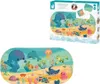 A product box and the product itself, a puzzle of sea creatures. Produktbild-Vorschau