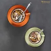Wilmax Untertasse 15 cm Orange Porzellan WL-669336/B Produktbild-Vorschau 3