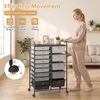 CHARIOT ROULETTES COSTWAY avec 15 tiroirs empilables, Voir les images du produit 4