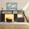 Letto a soppalco Merax, 90x200 cm, letto per bambini con 7 Anteprima dell’immagine prodotto 2