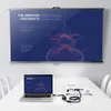 A laptop, projector, and screen are set up in a meeting room for a presentation. Voir les images du produit