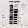 COSTWAY Skrinka na šperky otočná o 360°, zrkadlová skrinka Náhľad obrázku produktu 3