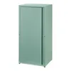 A mint green metal cabinet with a sliding door. Náhled obrázku produktu