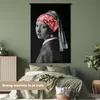 MuchoWow® Wandteppich Wandbehang Das Mädchen mit dem Produktbild-Vorschau 4