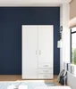 Kleiderschrank "Harry" in Weiß mit 3 Schubladen und 2 Produktbild-Vorschau 3