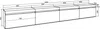 TV-Schrank, Lowboard, 320x35x45 cm, Für großformatiges TV, Produktbild-Vorschau 4