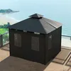 Outsunny Pavillon 3 x 3 m Gartenzelt mit Seitenwand Produktbild-Vorschau 7